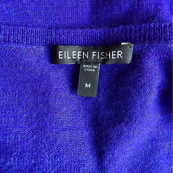 Eileen Fisher Women’s 100% Cashmere Crew Short Sleeve Sweater Tee Size Medium - Picture 6 of 7